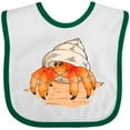 thumbnail image 3 of Inktastic Cute Hermit Crab on Beach Boys or Girls Baby Bib, 3 of 4