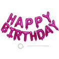 thumbnail image 1 of Pancarta con forma de globo con letras EHZCBHG, 40 cm, color rojo rosado, 1 of 6