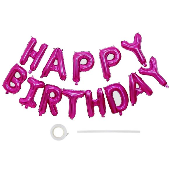 Pancarta con forma de globo con letras EHZCBHG, 40 cm, color rojo rosado