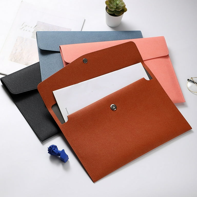 Leather file online folder bag