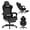 Black, variant on Gaming Chair,Ergonomic Computer Chairs for Adults with Footrest, PU Leather Office Chair with Adjustable Lumbar Support & Pocket Spring Cushion - Heavy Duty 400lb Capacity Gamer Chair (Pink)