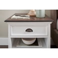 thumbnail image 2 of NovaSolo Halifax Accent Mahogany Wood Bedside Table with Shelves in Deep Brown, 2 of 5