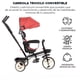 thumbnail image 2 of Triciclo para Bebe Triciclo Montable De 4 A 10 Años Carriola Montable con Sombrilla para Sol Silla Ajustable Carrito de Paseo Transformable Plegable Triciclo Infantil, 2 of 9