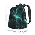 thumbnail image 6 of Rateoe Green Lightning Flash Pattern Student Backpack,Backpack for School,Lightweight Bag,Travel Backpack,Outdoor Backpack,Large Capacity Backpack, 6 of 8