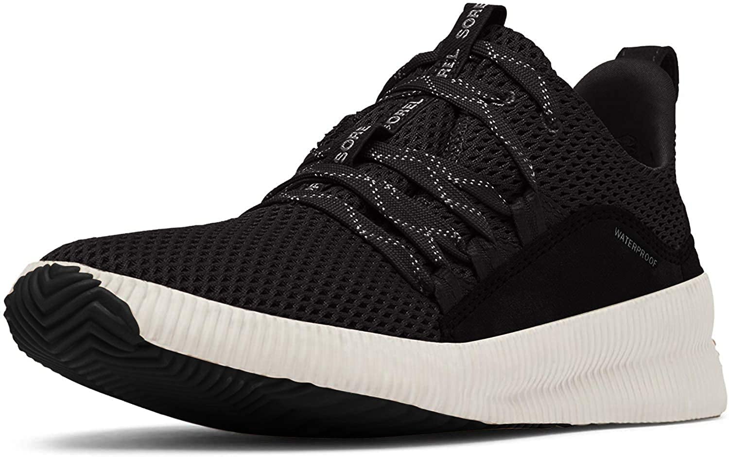 buffalo black leather chunky platform trainers