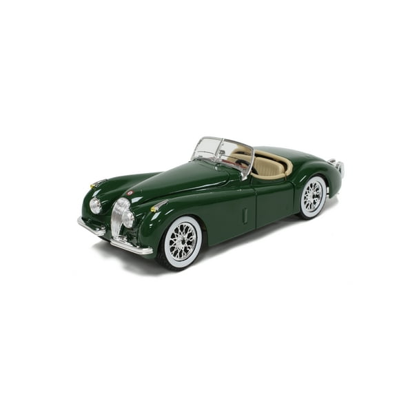 Jaguar XK 120 Roadster (1951) 1:24 scale Diecast Model Car in Dark Green by Bburago