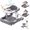 Grey, variant on 4-in-1 Baby Walker with Wheels, Adjustable Height, Music and Light for Girls Boys Infant 6-18 Months,Pink