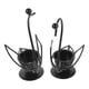 thumbnail image 3 of Candelabro de hierro con forma de cisne yuxing Soporte de metal para velas color negro, 3 of 5