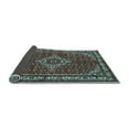 thumbnail image 2 of Ahgly Company Indoor Square Medallion Light Blue Traditional Area Rugs, 4' Square, 2 of 4