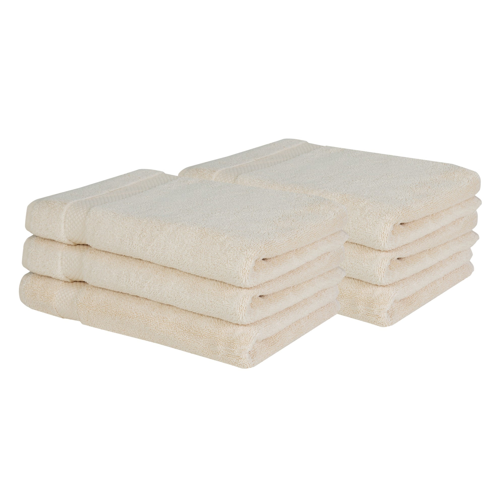 Better Trends 6 Pack Luxury Sand Hand Towels Sets 100% Ring Spun Cotton Highly Absorbent face Towel 16" x 26" Small Towels Set for Kitchen Bathroom, Gym, Splash Collection