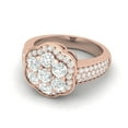 thumbnail image 4 of 2.14CT EF/VSS1 Round Cut 925 Sterling Silver Rose Vermeil Halo Moissanite Elegant Women Rings, 4 of 6