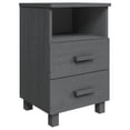 thumbnail image 2 of vidaXL Nightstand Storage Bedside Cabinet Nightstand with 2 Drawers Pine Wood, 2 of 8