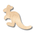 thumbnail image 2 of Unfinished Wood Etched Kangaroo Shape | Paint By Line Crafts 20" / 1/8", 2 of 2