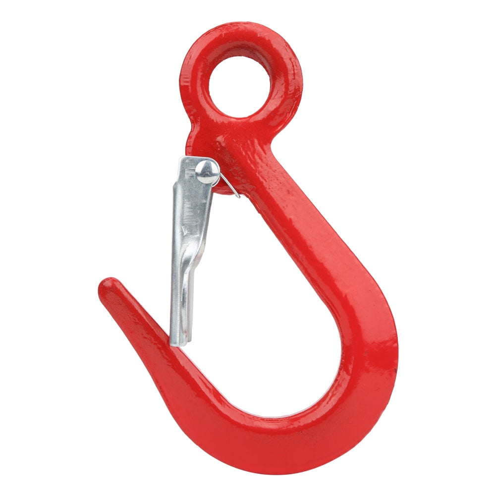 2T 2000KG Tested 2 Ton Alloy Steel Large Eye Lifting Hook With Safety Catch 