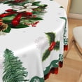 thumbnail image 6 of Duangreer Christmas Round Tablecloth, Flower Garland Xmas Tree Print, Waterproof Wrinkle Resistant, 70''Round, 6 of 6
