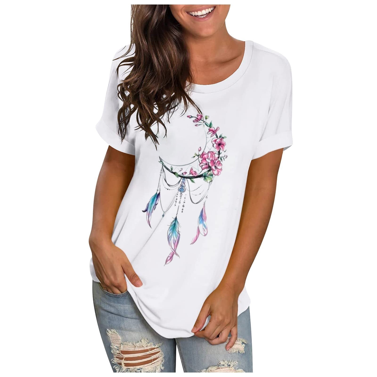 USSUMA Womens Summer Tops Trendy 