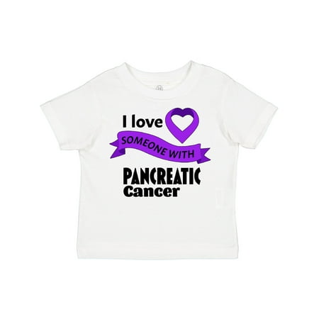 

Inktastic I Love Someone with Pancreatic Cancer Purple Heart Ribbon Gift Toddler Boy or Toddler Girl T-Shirt