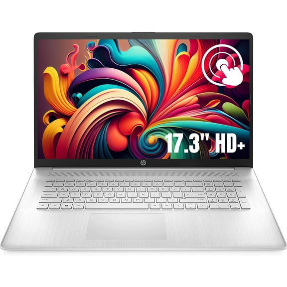 New HP 17.3" HD Touchscreen Laptop,12th Gen Intel Core i7-1255U,16GB RAM,1TB SSD,Intel Iris Xe Graphics,Wifi, Bluetooth, Windows 11 Pro,Silver, 17t-cn200