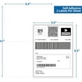 thumbnail image 2 of shiyou-Shipping Labels Half Sheet - 200 Counts, 8.5\u201d x 5.5\u201d Permanent Adhesive Shipping Labels, White Internet Shipping Labels 2 Per Page, Laser & Inkjet Printer Compatible [100 Sheets 8.5\, 2 of 4