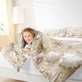 thumbnail image 4 of jejeloiu Beach Themed 7 Pieces Full Size Bedding Sets For Girls,Starfish Seashell Full Size Bed in a Bag,Beige,Reversible, 4 of 7