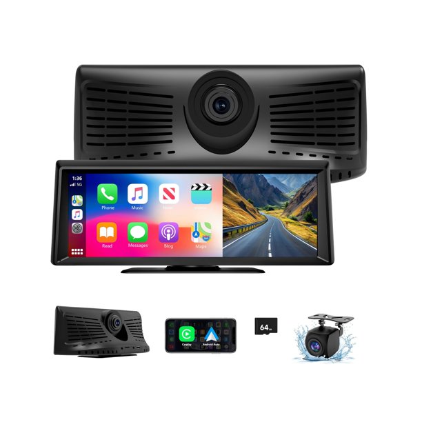 Cámara Carplay Screen GNTM 2K Dash Cam 8.1 HD estéreo para coche 1080P