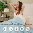 thumbnail image 4 of Queen Size Down Comforter - All Season Ultra Soft Goose Down & Feather Fiber Fill, Luxury Hotel Pink Duvet Insert with Corner Tabs (88" X 88"), 4 of 5
