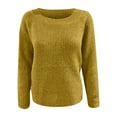 thumbnail image 5 of Womens Sweaters For Women Sweaters U-Neck Long Sleeved Loose Casual Fall Fashion Pullover Sweater Soft Skin-Friendly Polyester Fabric Versatile Daily Wear Fall Sweaters For Women, 5 of 5