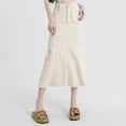 thumbnail image 2 of Gbsyewxs Womens Skirts Midi Skirt Denim High Waist Solid Color Slim Summer Women'S Skirts Beige, 2 of 5