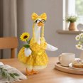 thumbnail image 6 of Aurorax Fall Porch Goose Outfits 23" Holiday,Goose Clothes for Cement Goose Porch Goose 17/19 inch,Sunflower Printed Lady Thanksgiving Porch Goose Accessories for Outdoor Harvest Decor for Home, 6 of 7