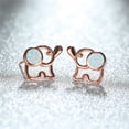 thumbnail image 2 of Hearth & Gear Womens Opal Cutout Elephant Stud Earrings Cute Animal Earrings For Girls Earrings Studs Set Rhinestone Earrings Dangling Earrings Large Statement Heart Earrings Baseball Earrings Hoops, 2 of 7