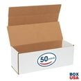 thumbnail image 2 of BOX USA Corrugated Cardboard Mailers, 17 x 6 x 6 Inches, Tuck Top One-Piece, Die-Cut Shipping Cartons, Large White Mailing Boxes Pack of 50, 2 of 7