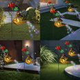thumbnail image 1 of Luces solares para jardín | Luces de suelo con flores multicolores para decoración de patio | Lámpara de césped de resina impermeable con encendido y apagado automático, 1 of 6