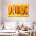 thumbnail image 2 of Elephant Stock Hot Dogs Wall Art - Horizontal Multi Panel Canvas - Cafe & Restaurant Wall Decor - Food And Drink Multi Panel - Orange And Yellow Decor - 45" x 28", 2 of 8