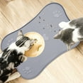thumbnail image 3 of Dog Food Mat Bowl Mat for Floors Waterproof Silicone Cat Feeding Mat for Food and Water Pet Placemat Non Spill Puppy Dish Tray Non Slip Bone Shaped Small Medium Large - Gray, 3 of 8