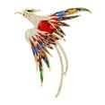 thumbnail image 2 of SmartBy Colorful Rhinestone Phoenix Brooch Handmade Enamel Lapel Pin Chinese Style Bird Animal Shape Badge Costume Hat Bag Decoration Accessories, 2 of 6