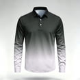 thumbnail image 5 of Enjoytime Men Long Sleeve Shirt Gradient Collared Button Golf Tops Lightweight Workout Casual Work Shirts, 5 of 5