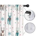 thumbnail image 4 of Christmas Curtains for Bedroom and Living Room, Polyester Window Panels with Reindeer and Other Christmas Animal Patterns, 52x84 Inches, Thermal Insulated Room Darkening, 2 Panels, 4 of 5