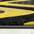 thumbnail image 7 of Yellow AllStar Modern. Contemporary Woven Area Rug. Drop-Stitch Weave Technique. Carved Effect. Vivid Pop Colors (7' 10" x 10'), 7 of 7
