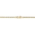 thumbnail image 4 of 14k Yellow Gold 18 Inch 1.8mm Rope Chain Necklace Pendant Charm, 4 of 9