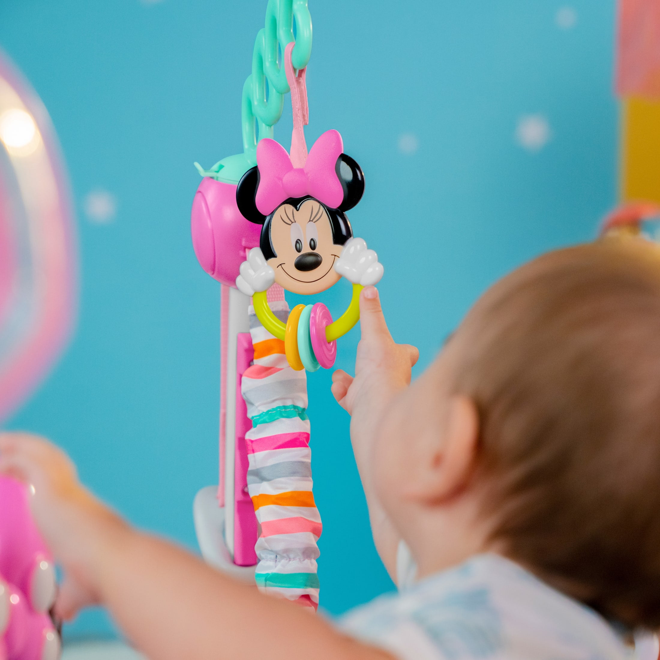 Disney Baby Bright Starts Minnie Mouse Activity Jumper Pink Unisex Newborn Walmart
