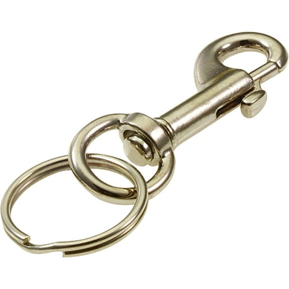 Lucky Line Nickel-Plated Zinc 7/8 In. x 2-1/8 In. L. Key Chain 44501
