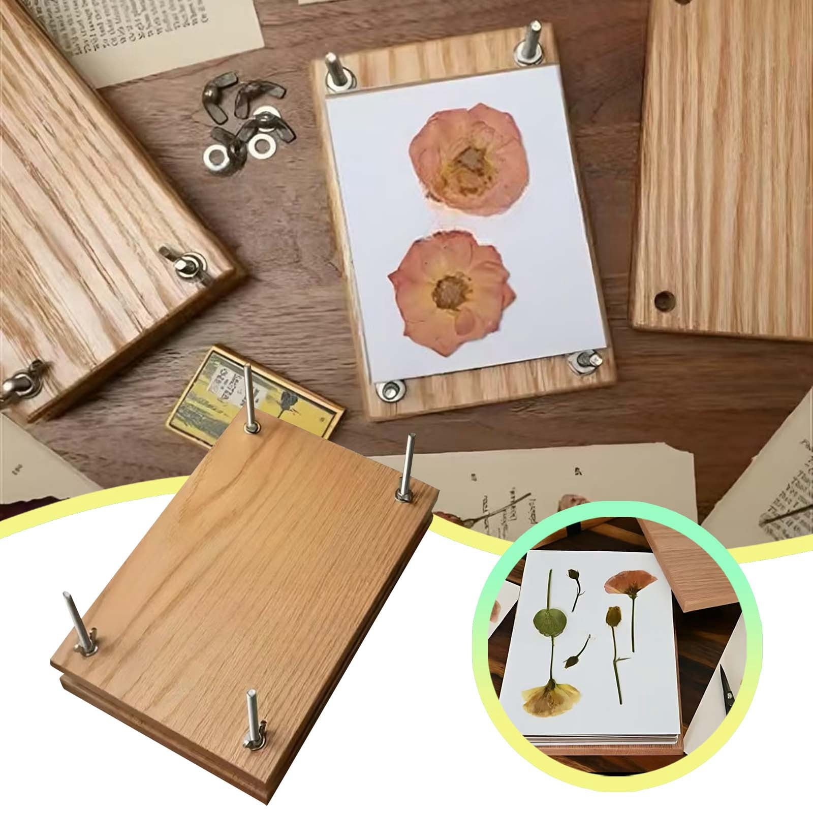 Hardwood Flower Kit DIY Pressed Flower Kit For Crafts And Home Ideal For Nature & Craft Lovers Crafts for Girls Ages 8-12 Arts And Crafts for Kids Ages 8-12 Craft Organizers And Storage Easter Crafts