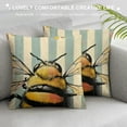 thumbnail image 3 of Nawypu  Spring Summer Bumble Bee Sunflower Decorative Throw Pillow Covers Fall Farmhouse Black White Stripe Home Decor, Yellow Buffalo Plaid Check Quote Outdoor Couch Cushion Case, 3 of 5