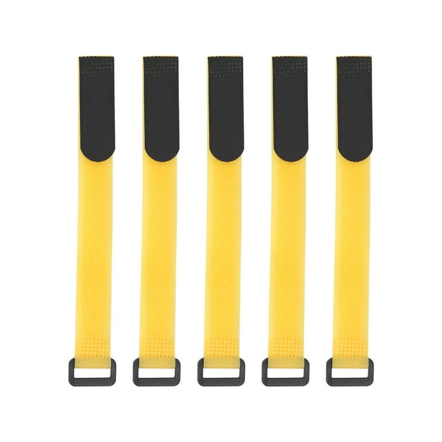 DUUTI 5 Piezas 19 cm Correa para Manillar de Bicicleta Cinta Adhesiva de Fijación con Gancho de Nylon para Bicicleta Correa Amarilla YUNYI BRAND Deportes