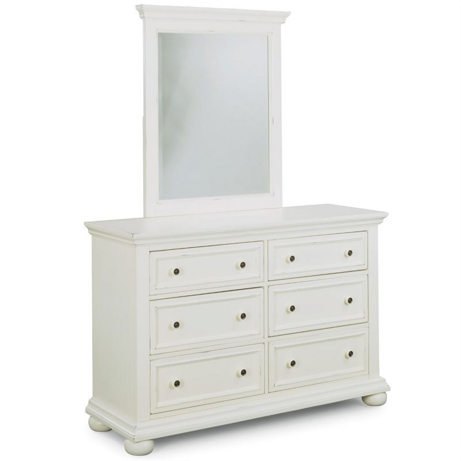 Dover White Queen Bed, Nightstand, Dresser & Mirror Bedroom Set - image 4 of 4