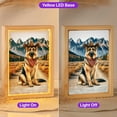 thumbnail image 2 of Welcome Fall Western Cowboy German Shepherd Enjoys Majestic Autumn Acrylic Plaque with Wood Photo Frame Box Alsatian Dog Lover Gifts Light Box - 01007, 2 of 5