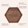 thumbnail image 2 of MUUJEE Dear Mom Ring Dish - Engraved Hexagon Wood Tray Small Jewelry Dish Mother of the Bride or Groom Gift for Wedding Birthday Mother's Day Gift - 5.5" x 5", 2 of 6