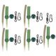thumbnail image 3 of Conector de caja antienredos con cuenta, eslabón giratorio de liberación rápida verde para pesca de carpas, 3 of 8