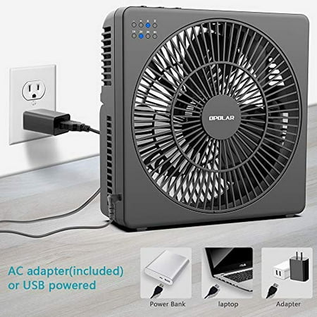 Opolar 8 Inch Quietest Desk Fan Usb Operated 4 Speeds Natural