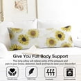 thumbnail image 3 of Boho Sunflower Body Pillow Cover – Soft & Breathable, Hidden Zipper, 20"x54", Vintage Floral Print with Butterflies & Bees – Gift for Side Sleepers, Pregnancy, Farmhouse Decor, 3 of 7